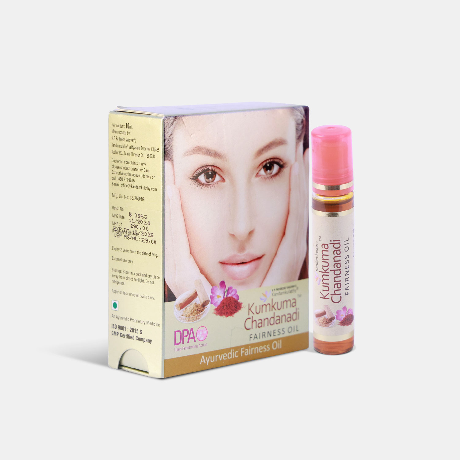 Kumkuma Chandanadi Fairness Oil (10ml)